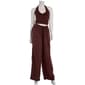 Juniors Hunter & Brown Knit Halter Top Wide Leg Pants Set - image 1
