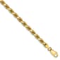Mens Gold Classics&#40;tm&#41; 4mm. 14k Gold Diamond Cut Rope Chain Bracelet - image 1