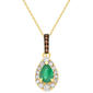 Le Vian(R) Emerald Pendant w/ Chocolate Diamonds(R) & Vanilla Diamon - image 1