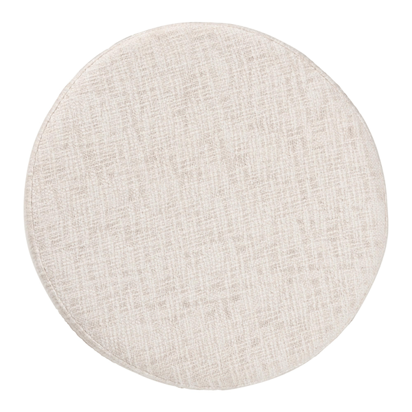 Baxton Studio Whitfield Round Upholstered Fabric Ottoman Stool