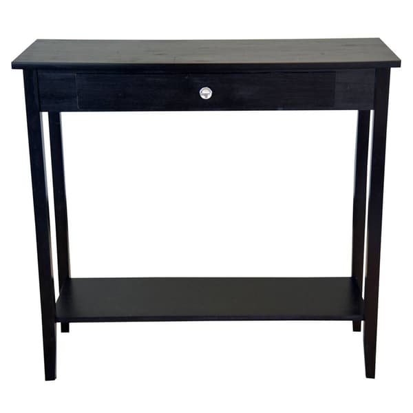 Casual Contemporary Living Acacia Console Table w/ Bottom Shelf