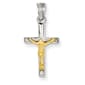 Unisex Gold Classics(tm) 14kt. Hollow Crucifix Charm Pendant - image 1