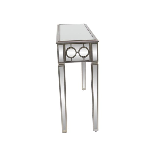 9th & Pike® Silver Glam Wood Console Table