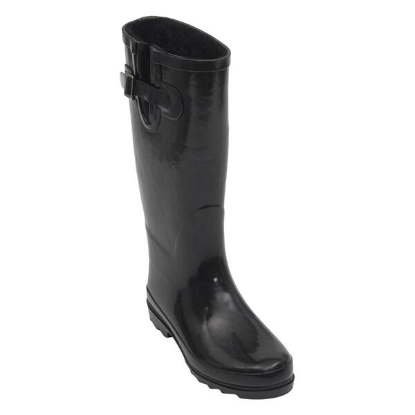 Womens Fifth & Luxe Tall Faux Fur Lined Rain Boots - Black - image 