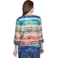 Womens Alfred Dunner Summer Solstice Tie Dye Stripe Blouse - image 2