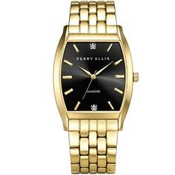 Mens Perry Ellis Yellow Diamond Dial Bracelet Watch - PE0018GD.UK