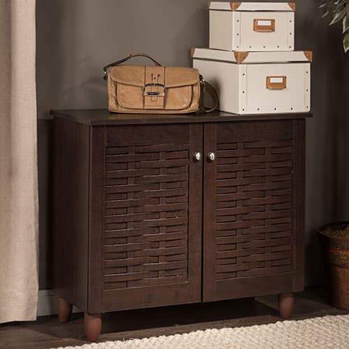Baxton Studio 2 Door Entryway Shoe Storage Cabinet