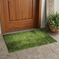 HomeRoots Green Abstract Non Skid Indoor Outdoor Accent Rug - image 1