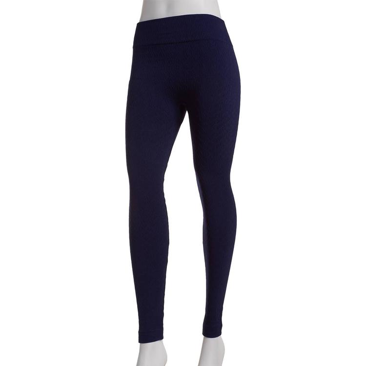 Womens Runway Ready Fleeced Lined Textured Zigzag Leggings