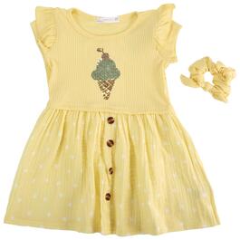 Toddler Girl Young Hearts Ice Cream Dress w/ Scrunchie