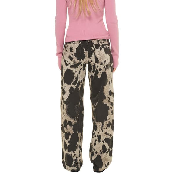 Juniors YMI® Low Rise Wide Leg Cattle Print Pants - Cattle