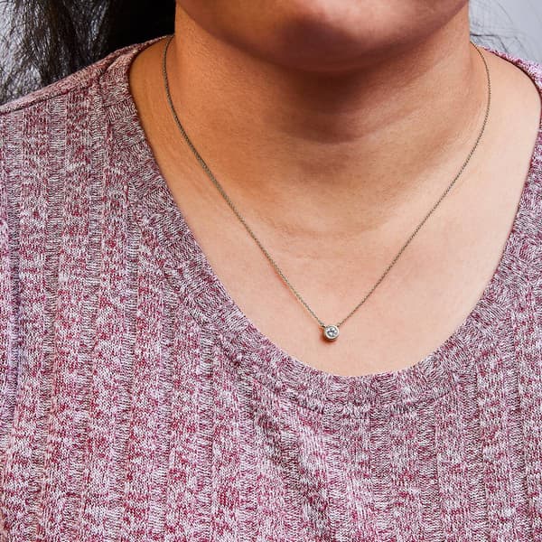 Haus of Brilliance 14kt. Gold 1/3ctw. Lab Grown Diamond Pendant