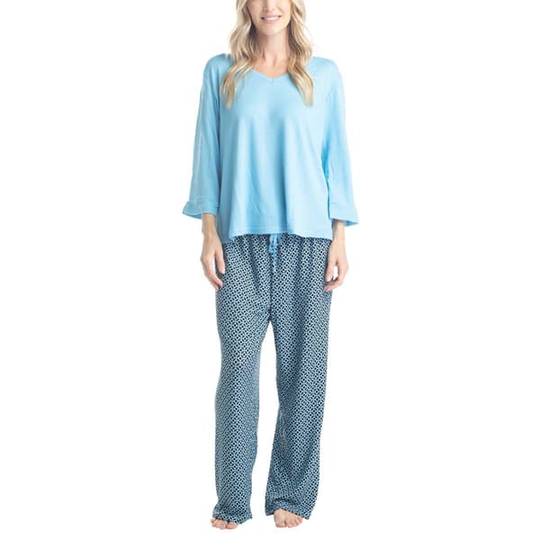 Plus Size Hanes(R) Bedtime Biscotti Geometric Pajama Set - image 