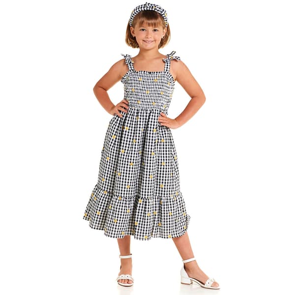 Girls &#40;7-12&#41; BTween&#40;R&#41; Sleeveless Smocked Gingham Daisy Maxi Dress