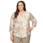 Plus Size Alfred Dunner Mulberry Street Paisley Jacquard Blouse - image 1