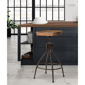HH2 Home Worland Backless Adjustable Height Stool w/ Saddle Seat - image 1