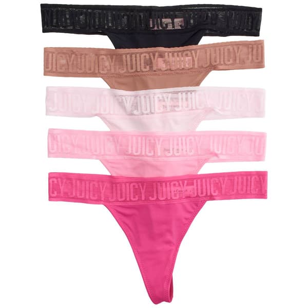 Juniors Juicy Couture 5pk. Micro Thong Panties JC3734-5PKP