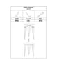 9th & Pike® Brown Wood and Metal Modern Accent Table - image 5