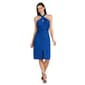 Petite R&M Richards Short Scuba Rib Knit Halter A-Line Dress - image 1