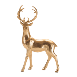 Melrose Metallic Deer Figurine - Set of 2