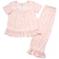 Womens Elizabeth & Nicole Short Sleeve Lace Floral Pajama Set - image 1