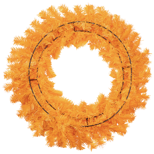 Northlight 24in. Pre-Lit Orange Pine Christmas Wreath