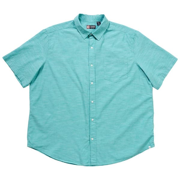 Mens Big & Tall Chaps Solid Chambray Button Down Shirt - image 