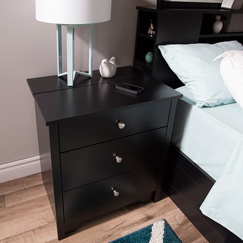 South Shore Vito Nightstand - Pure Black