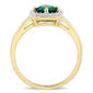 Gemstone Classics&#8482; 10kt. Gold & Emerald Square Halo Ring - image 3