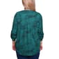 Womens NY Collection Roll Tab Sleeve Split Neck Leopard Blouse - image 2