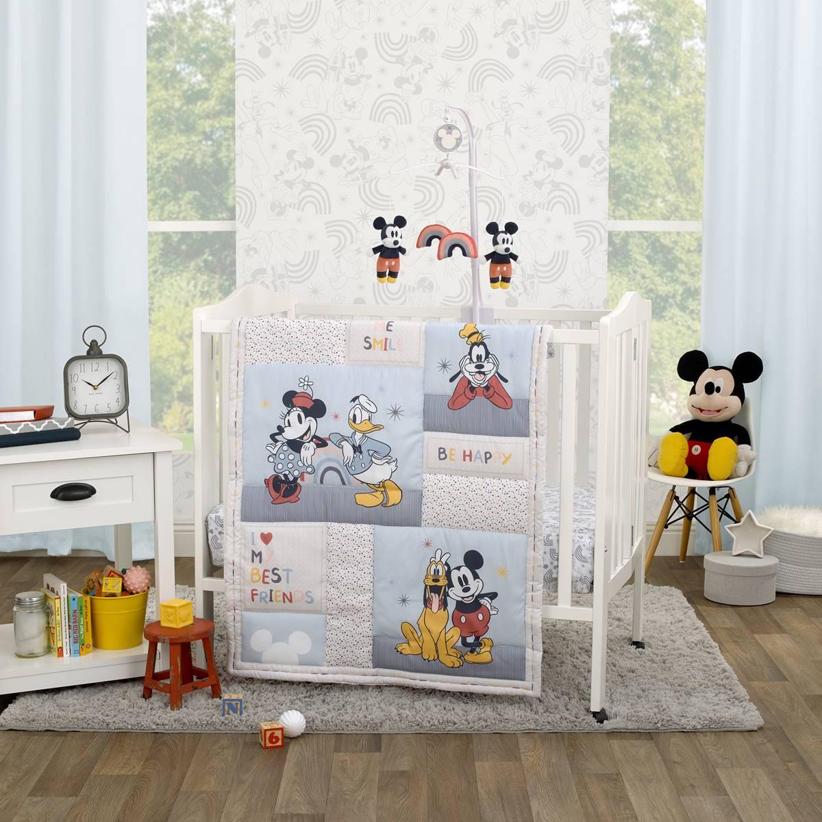 Disney 3pc. Mickey & Friends Mini Crib Bedding Set