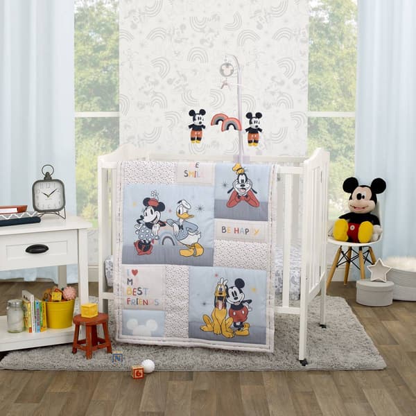 Disney 3pc. Mickey and Friends Mini Crib Bedding Set - image 