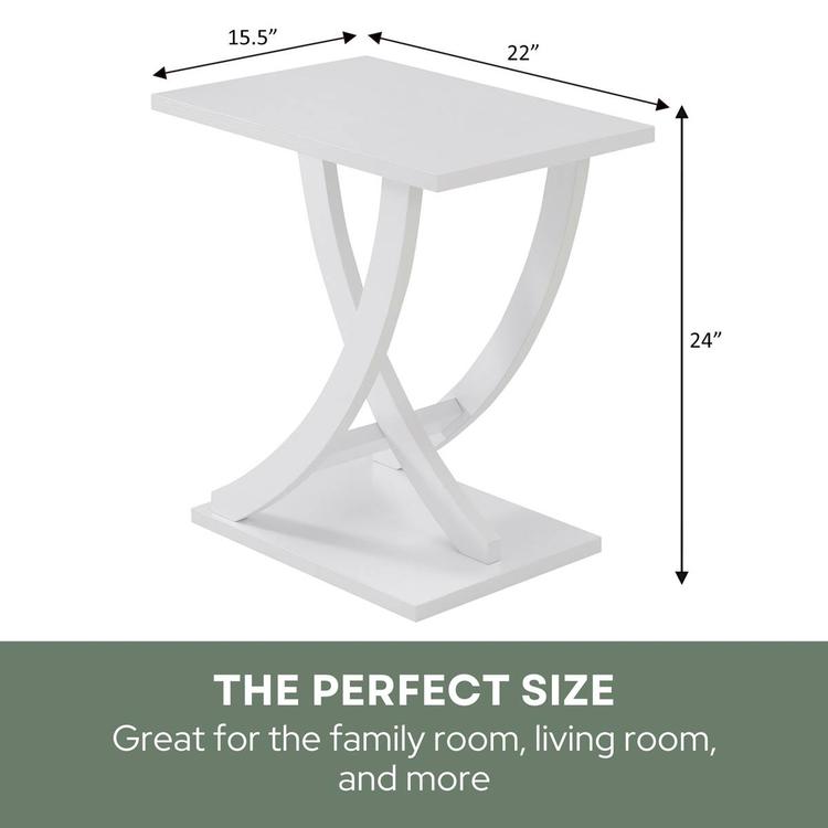 Convenience Concepts Newport Criss-Cross Chairside End Table