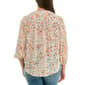 Womens Zac & Rachel 3/4 Sleeve Ditsy Floral Crepe Blouse - image 2