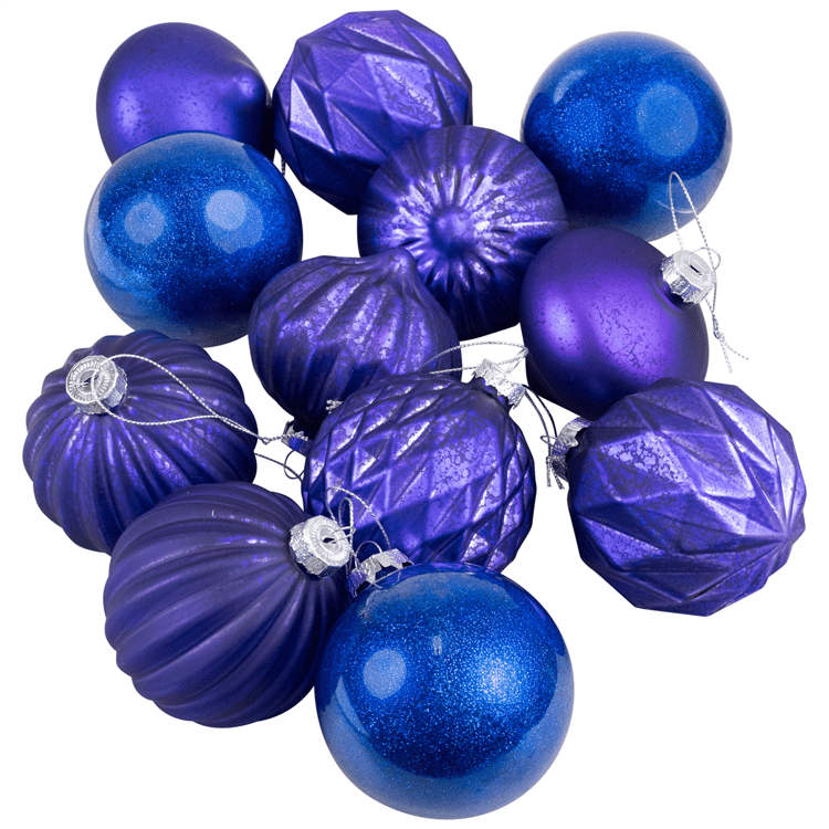Northlight 12ct. Blue & Purple Ball & Onion Christmas Ornaments