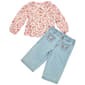 Baby Girl (12-24M) Kids Headquarters(R) Flower Top/Denim Pants Set - image 1
