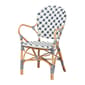 Baxton Studio Bryson French Blue & White Weaving Bistro Chair - image 1