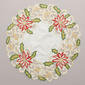 Poinsettia & Leaves Shaped Cutwork Placemat - image 1