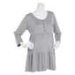 Womens Times Two Bracelet Sleeve Solid Tiered Waist Maternity Top - image 1