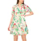 Womens MSK Short Sleeve Floral Babydoll A-Line Dress - image 1