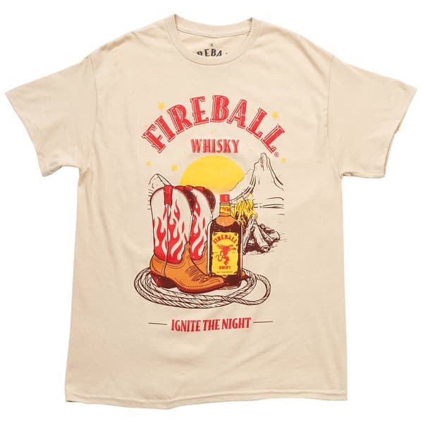 Mens Fireball Ignite the Night Short Sleeve Graphic Tee - image 