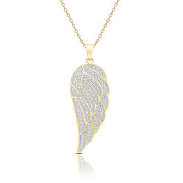 Accents by Gianni Argento Diamond Accent Plated Wing Pendant