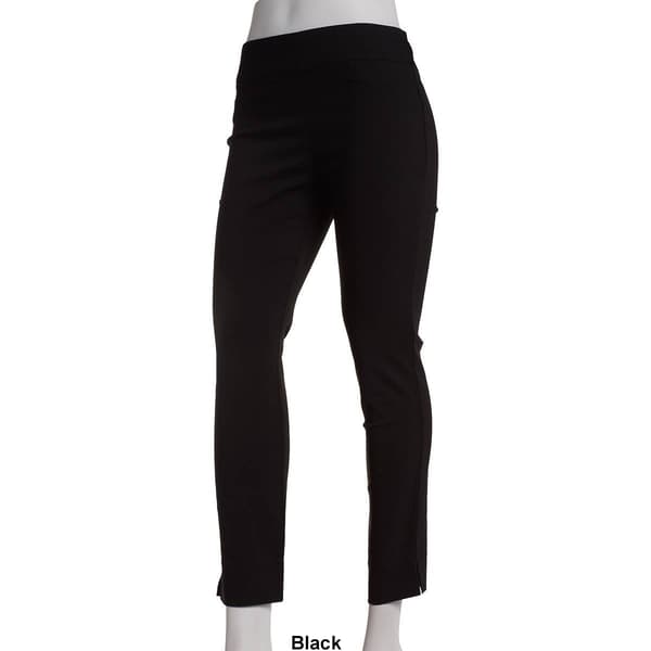 Juniors Zoe + Phoebe Solid Millennium Ankle Pants w/ Faux Pocket