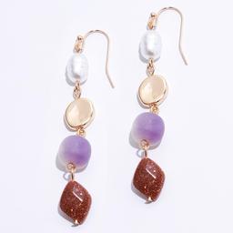 Ashley Cooper(tm) Gold-Tone Pearl & Bead Fishhook Earrings
