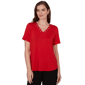 Petite Emaline Sapphire Serenade II Lace Grommet Blouse - image 1