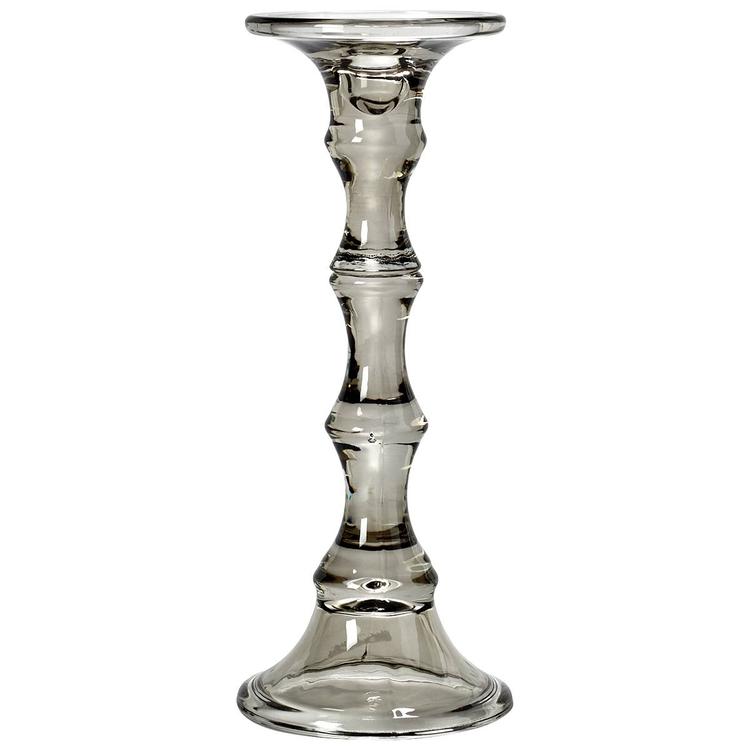 Mikasa(R) 11.75in. Glass Candle Holder - Smoke