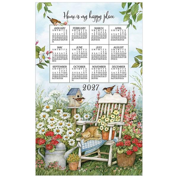 Kay Dee 2027 Cat In Chair Calendar Towel - image 