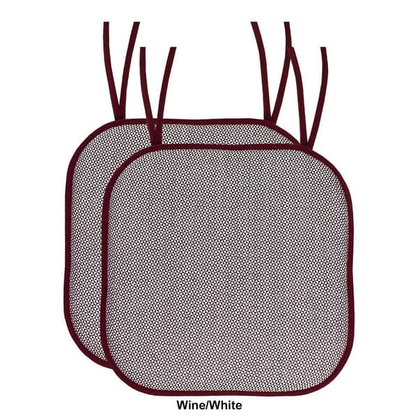 Sweet Home Collection Cameron No Slip Back Chair Pad w/ Ties