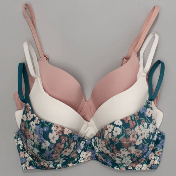 Womens Laura Ashley® 3pk. Brushed Micro Bras LS2788-3PKAB
