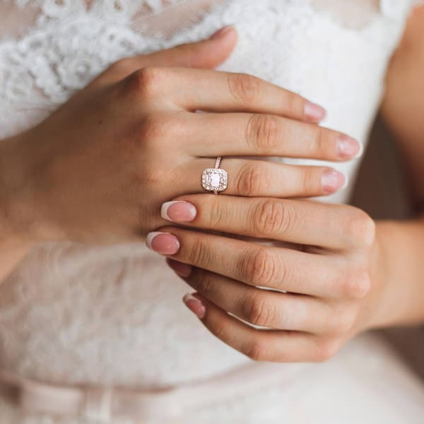 Sterling Silver 2 3/8ctw. White Moissanite Engagement Ring